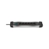картинка Удлинитель настольный Brennenstuhl Premium-Alu-Line 6 розеток 2 USB кабель 1,8 м H05VV-F 3G1,5 IP20 1391000536 от магазина