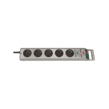 картинка Сетевой фильтр Brennenstuhl Super-Solid 13.5 А, 5 розеток, кабель 2,5 м, H05VV-F 3G1,5, серый 1153340315 от магазина