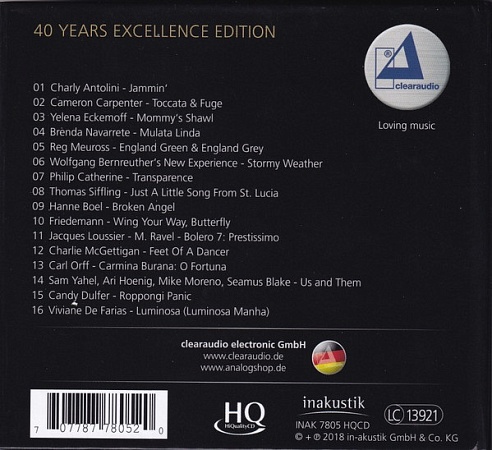  CD  Various - Clearaudio - 40 Years Excellence Edition         