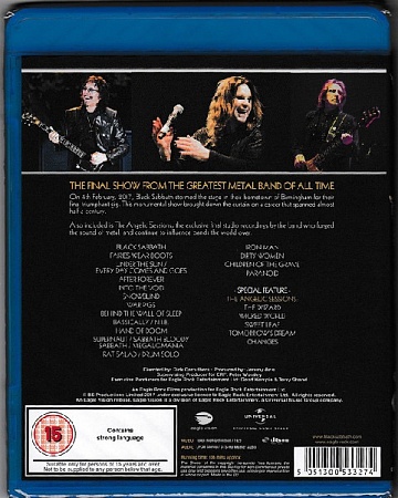  Blu Ray Black Sabbath - The End (4 February 2017 - Birmingham)         