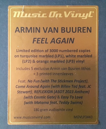    Armin van Buuren - Feel Again (3LP) box set         