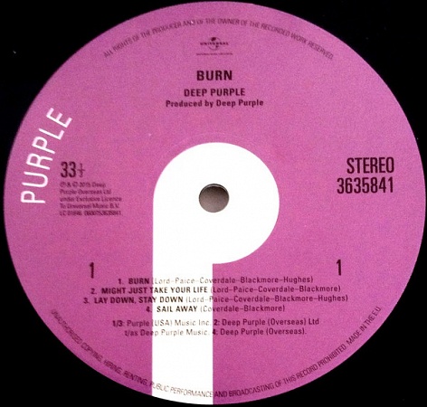 картинка Пластинка виниловая Deep Purple.Burn (LP) магазин являющийся официальным дистрибьютором в России