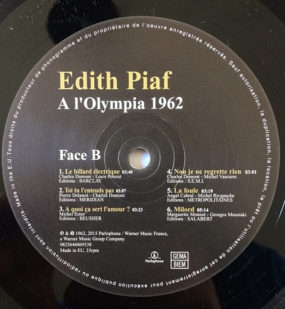    Edith Piaf - Olympia 1962 (LP)         