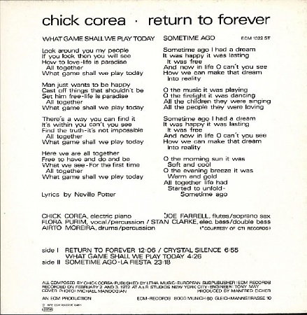    Chick Corea - Return To Forever (LP)         