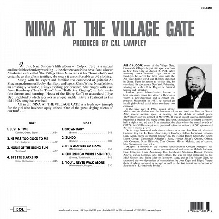картинка Пластинка виниловая Nina Simone - At The Village Gate (LP) магазин являющийся официальным дистрибьютором в России