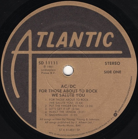 картинка Пластинка виниловая AC/DC - For Those About To Rock We Salute You (LP) магазин являющийся официальным дистрибьютором в России