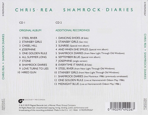  CD  Chris Rea - Shamrock Diaries         