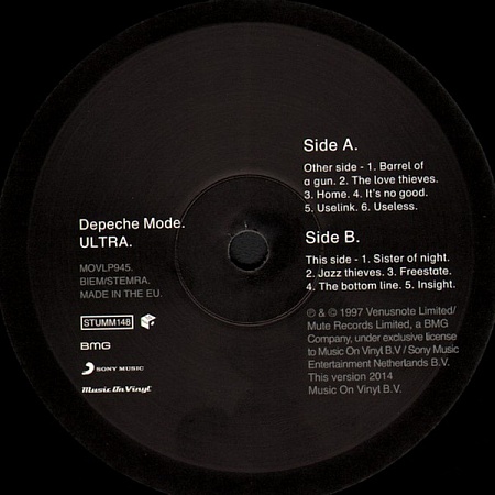 картинка Пластинка виниловая Depeche Mode - Ultra (LP) магазин являющийся официальным дистрибьютором в России