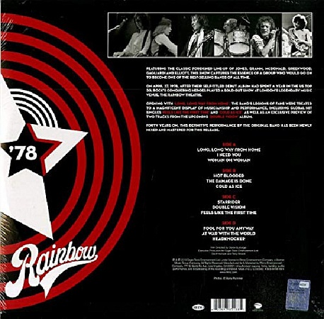    Foreigner - Live At The Rainbow '78 (2LP)         