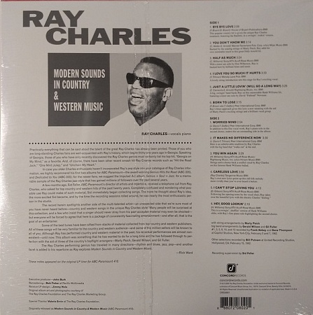 картинка Пластинка виниловая Ray Charles - Modern Sounds In Country And Western Music (LP) магазин являющийся официальным дистрибьютором в России