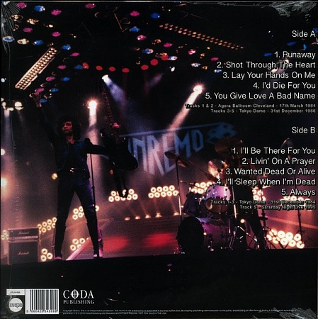 картинка Пластинка виниловая Bon Jovi - Greatest Hits Live On Air (LP)(LE)(white) магазин являющийся официальным дистрибьютором в России