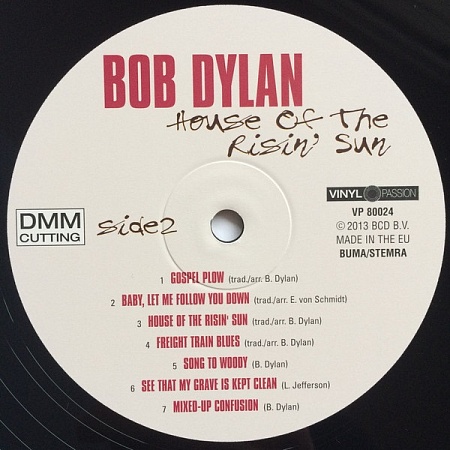 картинка Пластинка виниловая Bob Dylan - House Of The Rising Sun (LP) магазин являющийся официальным дистрибьютором в России