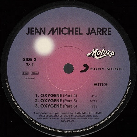 картинка Пластинка виниловая Jean Michel Jarre - Oxygene (LP) магазин являющийся официальным дистрибьютором в России