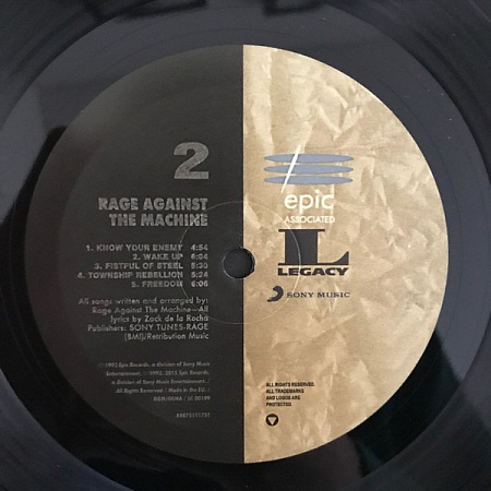 картинка Пластинка виниловая Rage Against The Machine - Rage Against The Machine (LP) магазин являющийся официальным дистрибьютором в России