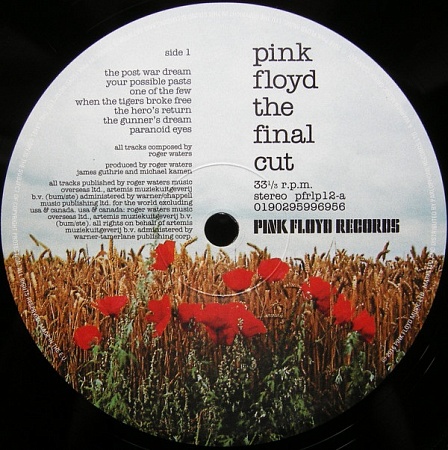 картинка Пластинка виниловая Pink Floyd - The Final Cut (LP) магазин являющийся официальным дистрибьютором в России