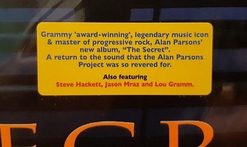 картинка Пластинка виниловая Alan Parsons - The Secret (LP) магазин являющийся официальным дистрибьютором в России