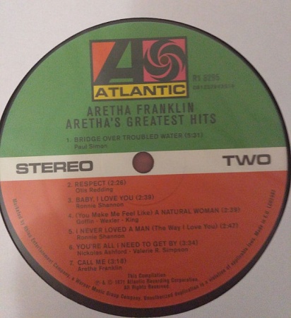 картинка Пластинка виниловая Aretha Franklin -  Aretha's Greatest Hits (1LP) магазин являющийся официальным дистрибьютором в России