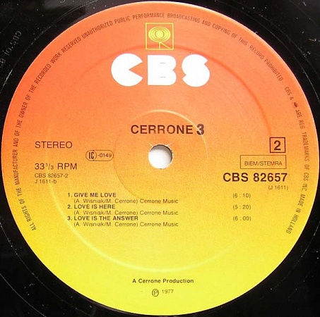 картинка Пластинка виниловая Cerrone – Cerrone 3 - Supernature (LP) магазин являющийся официальным дистрибьютором в России