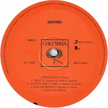 картинка Пластинка виниловая Santana - Santana (LP) магазин являющийся официальным дистрибьютором в России