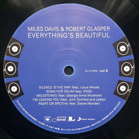 картинка Пластинка виниловая Miles Davis & Robert Glasper – Everything's Beautiful (LP) магазин являющийся официальным дистрибьютором в России