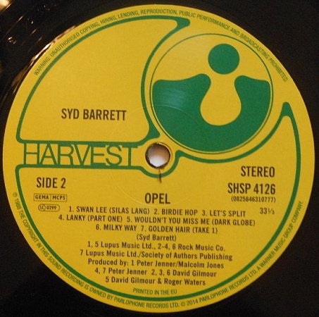 картинка Пластинка виниловая Syd Barrett - Opel (1LP) магазин являющийся официальным дистрибьютором в России