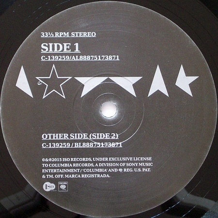 картинка Пластинка виниловая David Bowie - Blackstar (LP) магазин являющийся официальным дистрибьютором в России