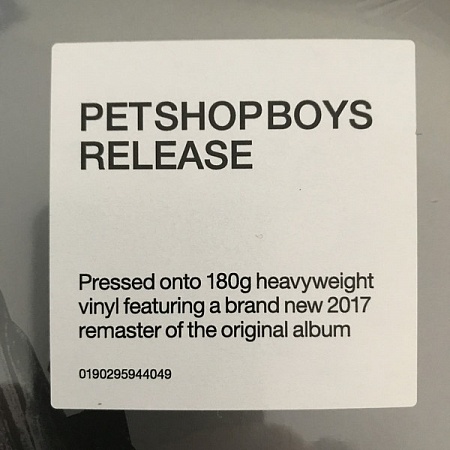 картинка Пластинка виниловая Pet Shop Boys - Release (LP) магазин являющийся официальным дистрибьютором в России