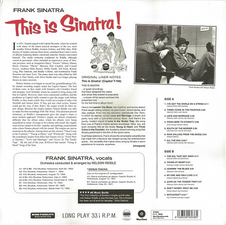 картинка Пластинка виниловая Frank Sinatra - This Is Sinatra! (LP) магазин являющийся официальным дистрибьютором в России