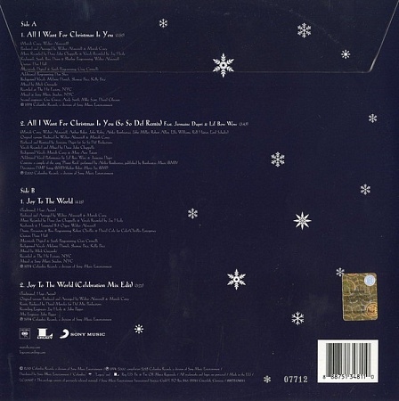 картинка Пластинка виниловая Mariah Carey – All I Want For Christmas Is You (LP) магазин являющийся официальным дистрибьютором в России