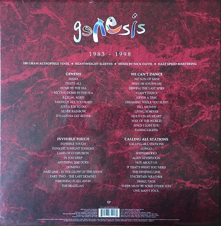 картинка Пластинка виниловая Genesis - 1983 - 1998 магазин являющийся официальным дистрибьютором в России