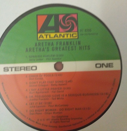 картинка Пластинка виниловая Aretha Franklin -  Aretha's Greatest Hits (1LP) магазин являющийся официальным дистрибьютором в России