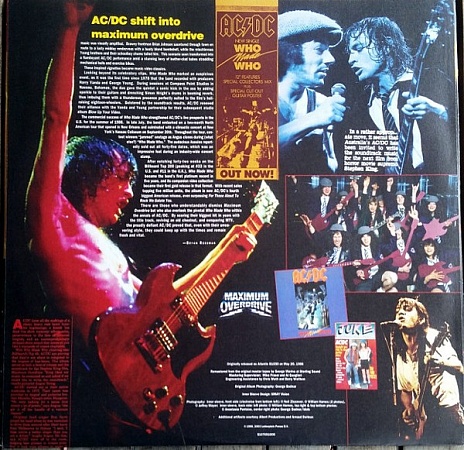 картинка Пластинка виниловая AC/DC - Who Made Who (LP) магазин являющийся официальным дистрибьютором в России