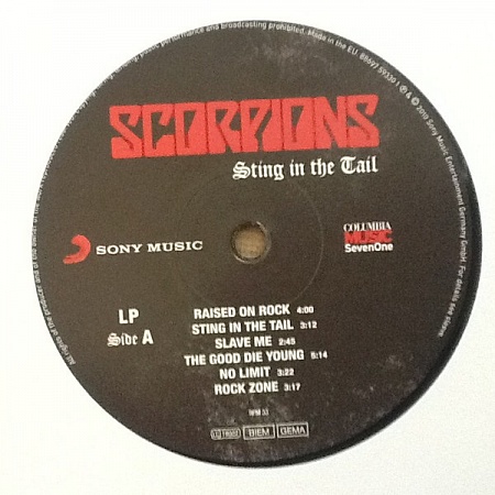 картинка Пластинка виниловая Scorpions - Sting in the Tail (LP) магазин являющийся официальным дистрибьютором в России
