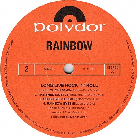 картинка Пластинка виниловая Rainbow - Long Live Rock 'N' Roll (LP) магазин являющийся официальным дистрибьютором в России