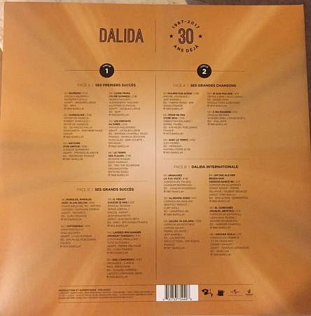 картинка Пластинка виниловая Dalida - 30 Ans Deja (1987-2017) (2LP) магазин являющийся официальным дистрибьютором в России