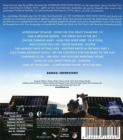 картинка Blu Ray The Australian Pink Floyd Show – Everything Under The Sun - Live In Germany 2016 магазин являющийся официальным дистрибьютором в России