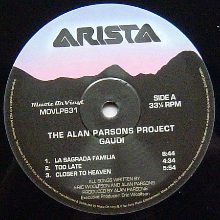 картинка Пластинка виниловая The Alan Parsons Project - Gaudi (LP) магазин являющийся официальным дистрибьютором в России