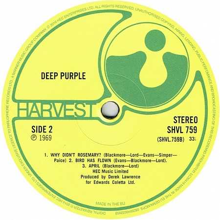 картинка Пластинка виниловая Deep Purple – Deep Purple (LP) магазин являющийся официальным дистрибьютором в России